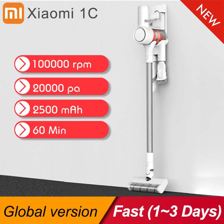 Aspirateur balai Xiaomi Mijia 1C - 400W (Entrepôt EU) - 136,53€ via le code get10