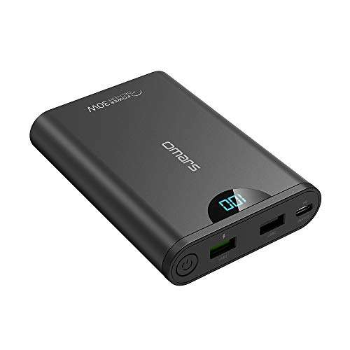 Batterie Externe Omars - 10000mAh, 3 Sorties 30W, USB C + 2 USB, avec câble Lightning (vendeur tiers)