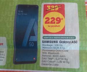 Smartphone 6.4" Samsung Galaxy A50 - 4 Go RAM, 128 Go ROM