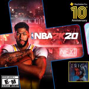 [Abonnés PS+] NBA 2K20, Rise of the Tomb Raider & Erica offerts en Juillet sur PS4 (dématérialisés)