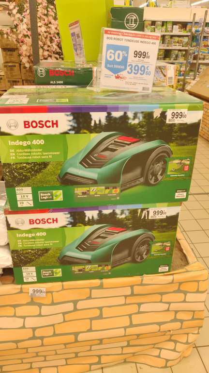 Robot tondeuse Bosch Indego 400 - 400m² (Via 599.40€ sur la Carte de Fidélité) - Tours (37)