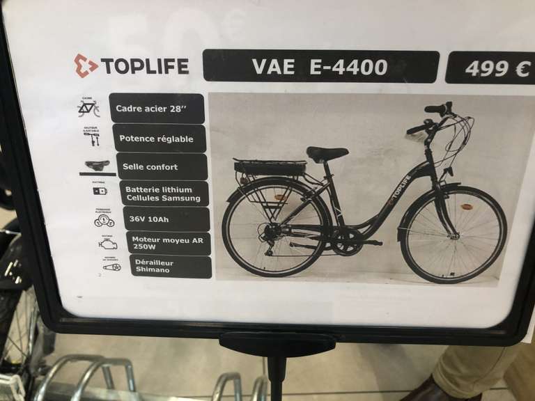 Vélo électrique 28" TopLife VAE E-4400 - 36 V, 10 Ah, 250 W