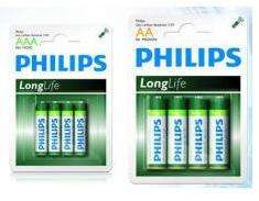 Lot 48 piles Philips LongLife AA LR6 + 48 Piles Philips LongLife AAA LR03