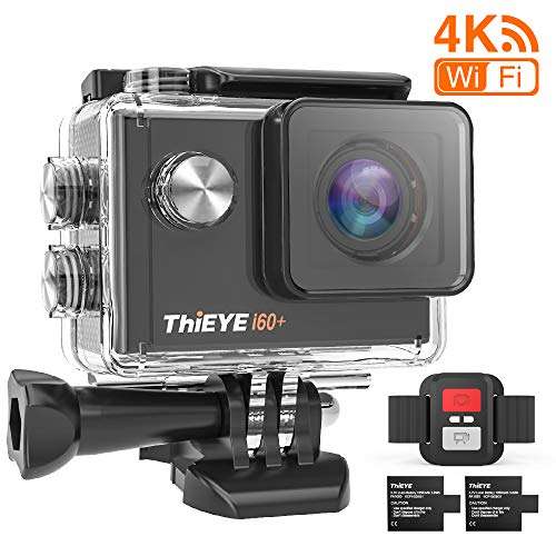 Caméra Sport 4K ThiEYE i60+ - Etanche 60 m, 2 batteries rechargeables 1050mAh + Kit d’accessoires (vendeur tiers)