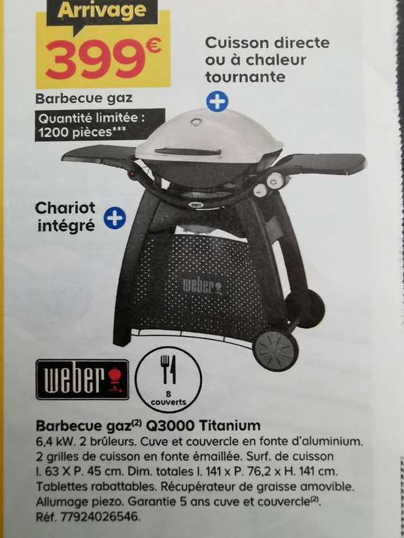 Barbecue Weber Q3000 Titanium