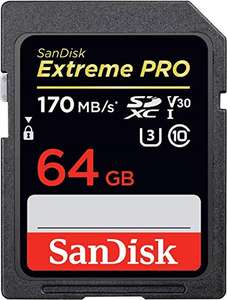 Carte mémoire SDXC SanDisk Extreme Pro - 64 Go, Classe 10, U3, V30, 4K UHD