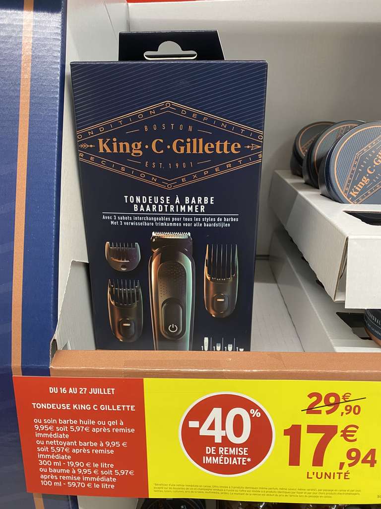 Tondeuse à barbe King C Gillette (avec 3 sabots) - Semur-en-Auxois (21)