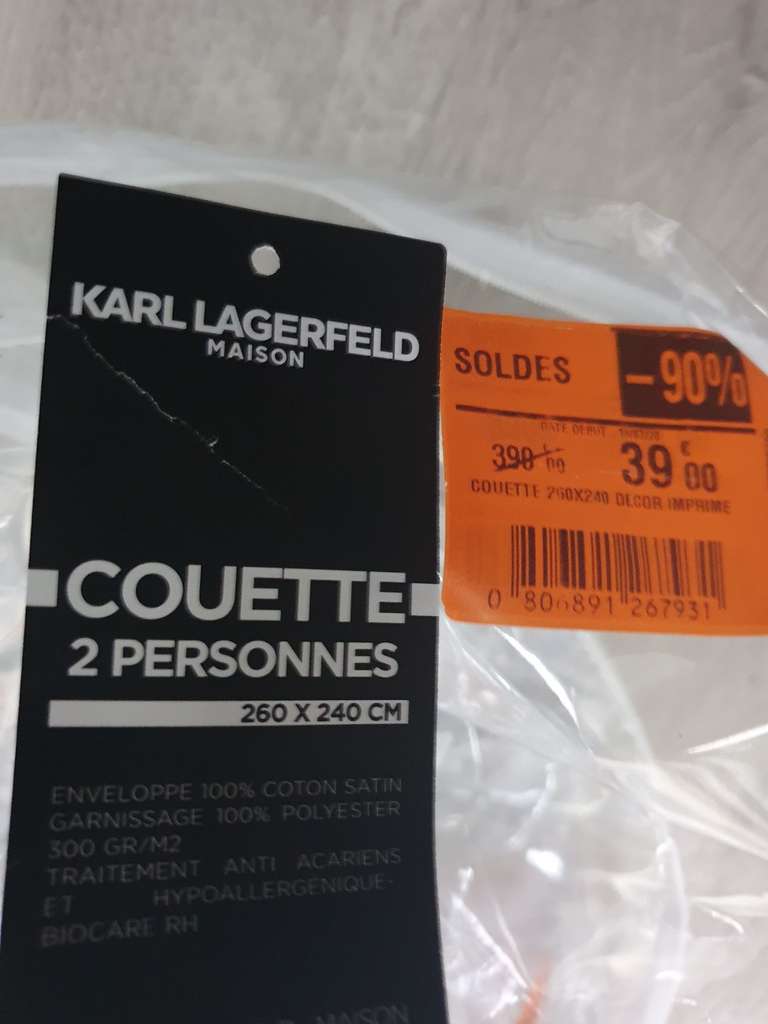 Couette 2 personnes Karl Lagerfeld (260 x 240 cm) - Colomiers (31)