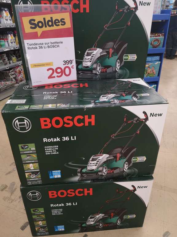 Tondeuse électrique sans-fil Bosch Rotak 36Li (36 V, 4 Ah) - Vélizy-Villacoublay (78)