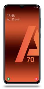 Smartphone 6.7" Samsung Galaxy A70 - Full HD+, SnapDragon 675, 6 Go de RAM, 128 Go (via ODR 30€)