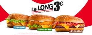Sandwich Le Long à 3€ (Fish, Beef, Chicken ou Cheese)