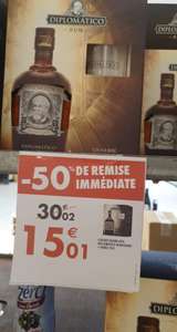 Sélection de bouteilles d'alcool en promotion - Ex : rhum Diplomatico Mantuano (70 cl) + verre - Champs-sur-Marne (77)