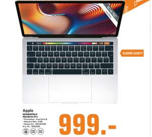 PC Portable 13.3" Apple Macbook Pro 13 Retina (2019 - MUHN2FN/A) - Core i5, 8Go RAM, 128Go SSD, Azerty (Frontaliers Luxembourg)