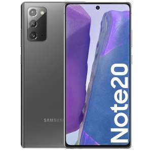 Smartphone 6.7" Samsung Galaxy Note 20 (4G) - Full HD+, Exynos 990 ou Snapdragon 865+, RAM 8 Go, 256 Go (+ Jusqu'à 100.50€ en SuperPoints)
