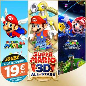 Super Mario 3D All Stars sur Nintendo Switch (via reprise d'un jeu parmi une sélection)