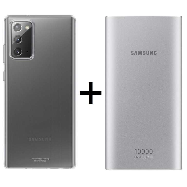 Coque pour Smartphone Samsung Galaxy Note 20 Clear Cover + Batterie externe Samsung 10000mAh Type-C (Via ODR de 50€ & Retrait magasin)