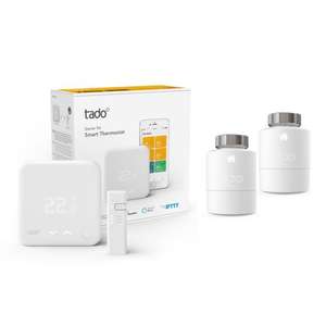 Kit de démarrage Tado V3+ : Thermostat Intelligent + Bridge Internet + 2 têtes thermostatique