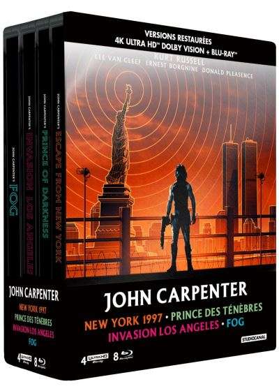 Coffret Blu-ray Steelbook 4K Carpenter 4 Films (Edition Limitée)