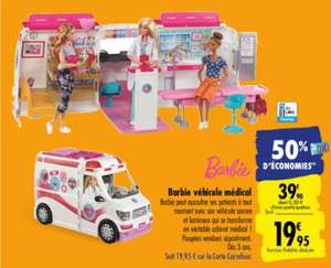 Barbie véhicule médical (via 19.95€ sur la carte de fidélité)