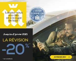 20% de réduction sur la révision de votre véhicule