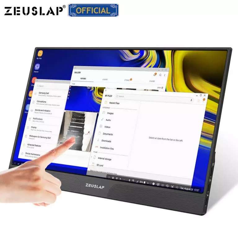 Ecran 15,6" Zeuslap Z15ST - Tactile, Full HD IPS, HDR, HDMI, USB-C (x2), 4ms (106.35€ avec 12AEFR1111)