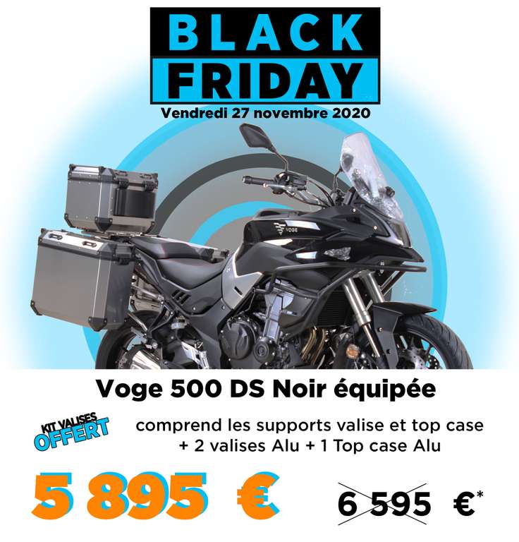 Moto Voge 500 DS équipée (vogefrance.fr)