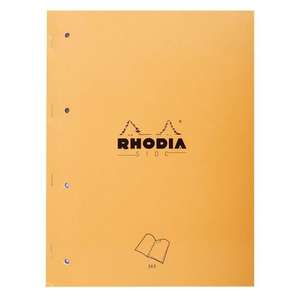 Cahier de notes agrafé Rhodia - 60 pages détachables perforées