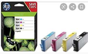 Pack de 4 cartouches d'encre pour imprimante HP N364 (Via 27.29€ sur la carte fidélité)