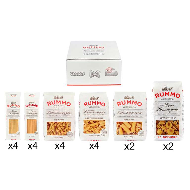 Lot de 20 paquets de pâtes Rummo - 20 x 500g