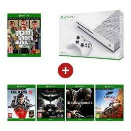 Console Xbox One S (1 To) + 5 jeux (GTA V, Forza Horizon 4, Mortal Kombat, Batman, Gears 5)