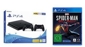 Pack console Sony PlayStation PS4 Slim (500 Go, noir) + Spider Man Miles Morales + Deuxième manette