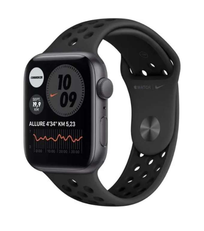 Montre connectée Apple Watch Nike SE GPS - 44 mm, bracelet Sport, noir (+ 82.25€ en Rakuten Points, 304€ via RAKUTEN15) - Boulanger