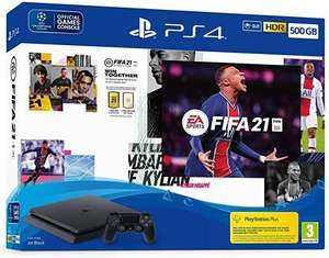 Console PS4 Slim - 500 Go + FIFA 21 + Voucher FUT + PlayStation Plus 14 jours