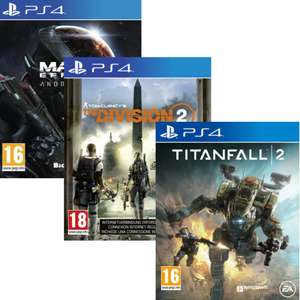 Titanfall 2, The Division 2 ou Mass Effect Andromeda sur PS4 (vendeur tiers)