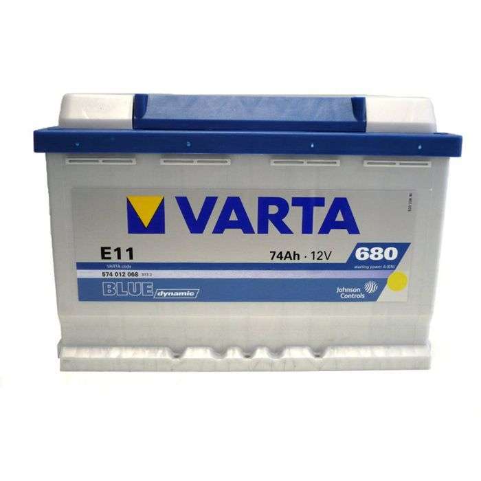 Sélection de Batteries auto Varta - Ex : E11 12V 74Ah 680A