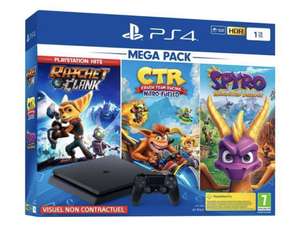 Console PS4 Slim - 1To + Crash Team Racing Nitro-Fueled + Spyro Reignited Trilogy + Ratchet & Clank