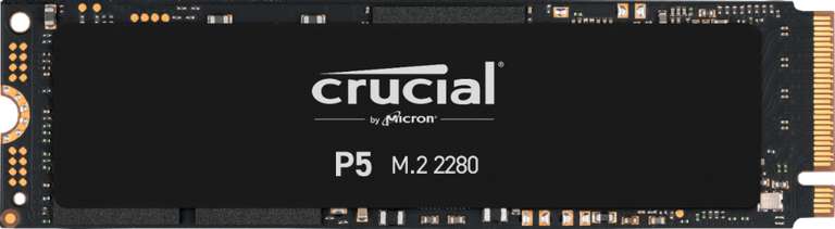 SSD interne M.2 NVMe Crucial P5 (TLC 3D, DRAM) - 1 To à 121.19€ et 500 Go à 68.39€