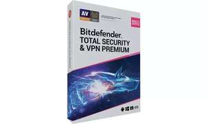 Licence Antivirus Bitdefender Total Security + VPN Premium 2021 pendant un an / 10 appareils (Dématérialisée)