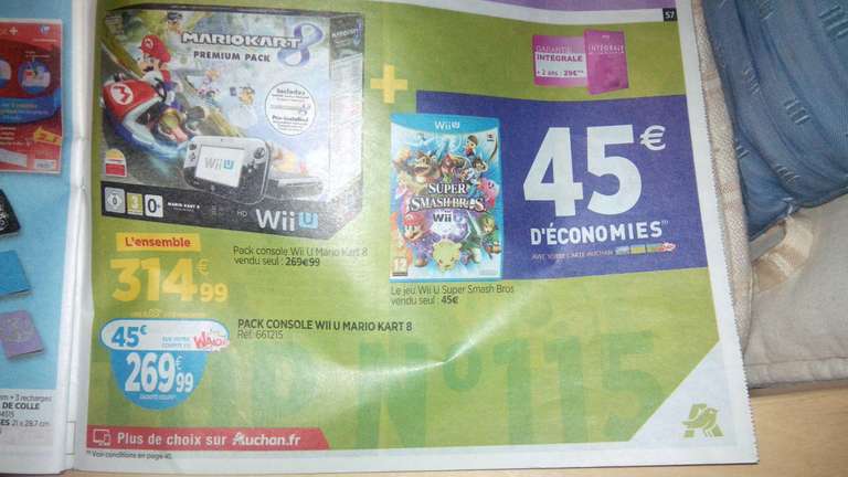 Pack Console Wii U Mario Kart 8 Super Smash Bros Avec 45€ Sur La Carte 2252