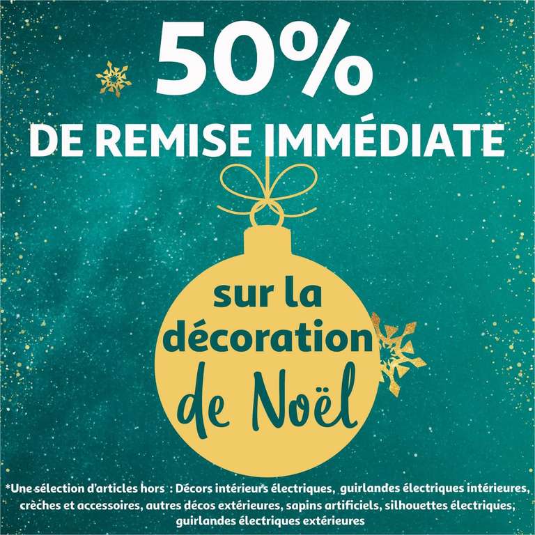 50 % de réduction sur les décorations de Noël - Auchan Bordeaux Lac (33)