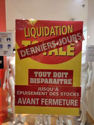 Liquidation totale sur tout le magasin - Sarreguemines (57)