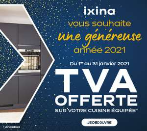 TVA offerte pour l’achat d’une cuisine équipée comprenant au moins 2.000€ de meubles posés