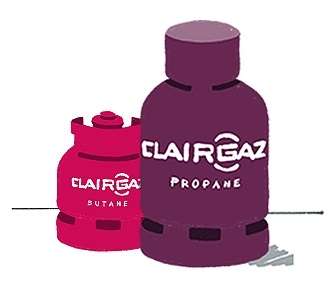 Bouteille de gaz Clairgaz - consigne + charge, butane (13 kg) à 21.9€ ou propane (11 kg) à 18.9€