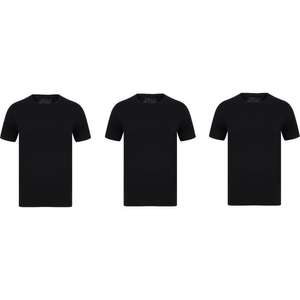 Pack de 3 T-shirt Tokyo Laundry col rond - Noir, Tailles au choix