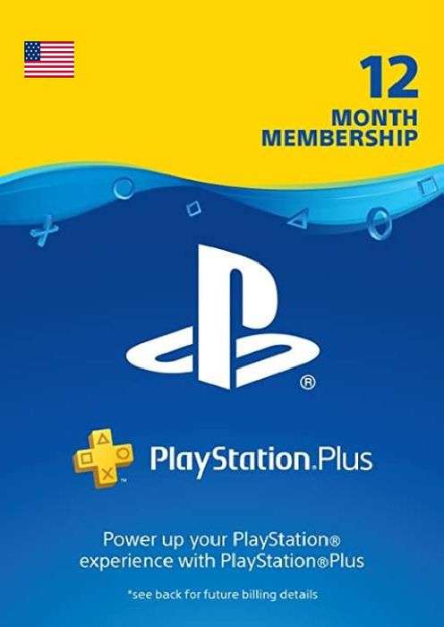 Abonnement de 12 mois au PlayStation Plus PS3/PS4/PS5 (Dématérialisé - Compte US)