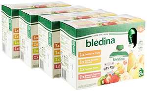 Pack de 32 Gourdes de purées de fruits bébé Blédina - dès 8 mois, 4 recettes Cocktail de Fruits