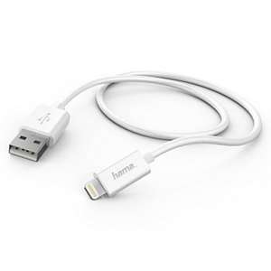 Câble Lightning Hama 1M, Blanc, Certifié MFI pour iPhone