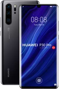 Smartphone 6.47" Huawei P30 Pro - full HD+, Kirin 980, 8 Go de RAM, 128 Go, noir (vendeur tiers)