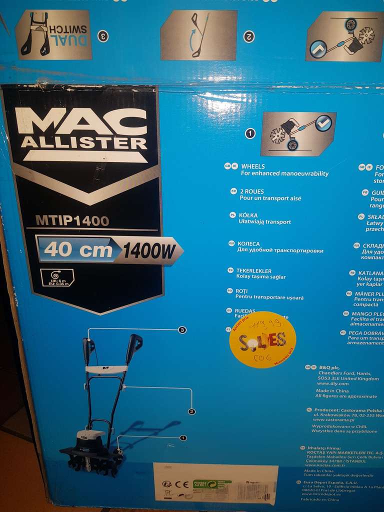 Motobineuse électrique Mac Allister mtip1400 (40cm 1400W) - Saint-Martin-d'Hères (38)