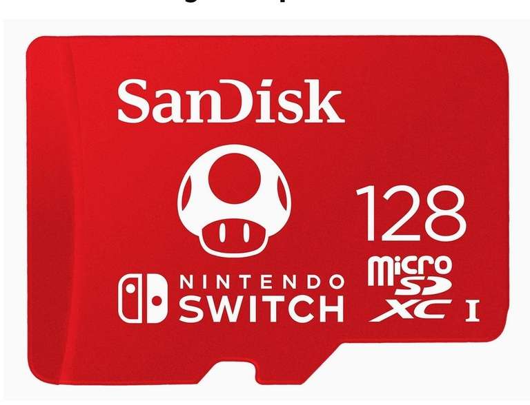 Carte mémoire microSDXC UHS-I SanDisk pour Nintendo Switch - 128 Go